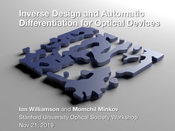 inverse design and automatic differentiation for optical