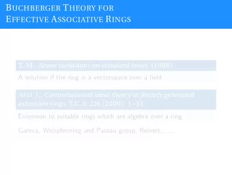 For an (associative but not necessarily commutative) ring with identity A , there is a (not
