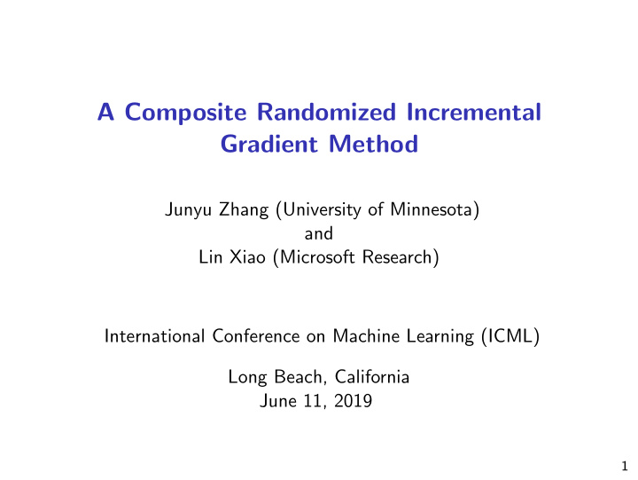 a composite randomized incremental gradient method