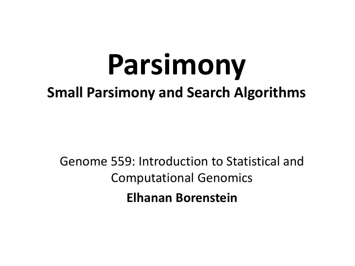 parsimony