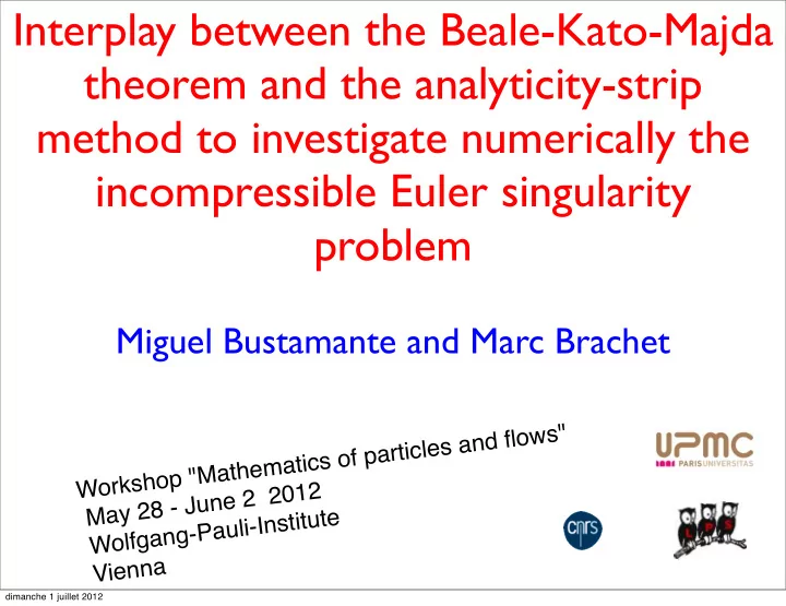 interplay between the beale kato majda theorem and the