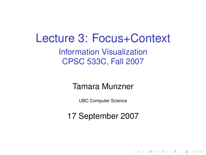 lecture 3 focus context