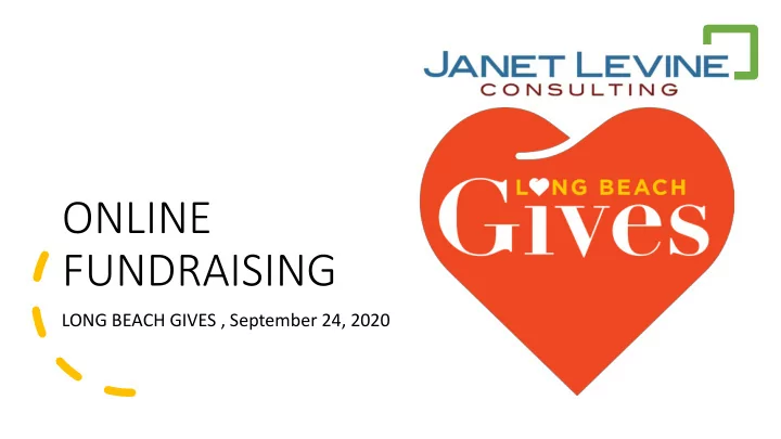 online fundraising
