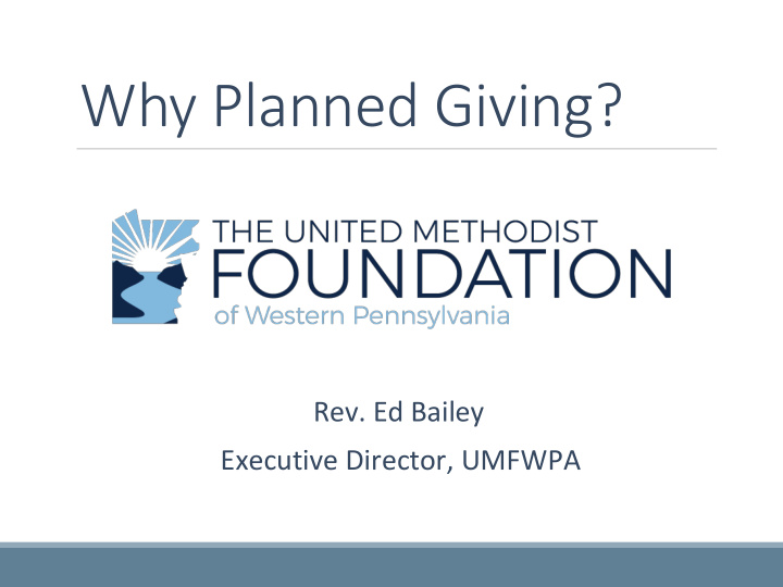 why planned giving