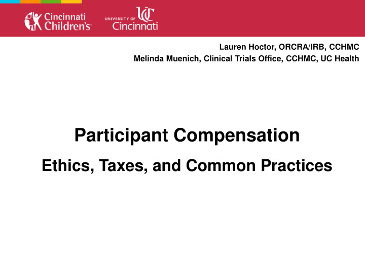 participant compensation