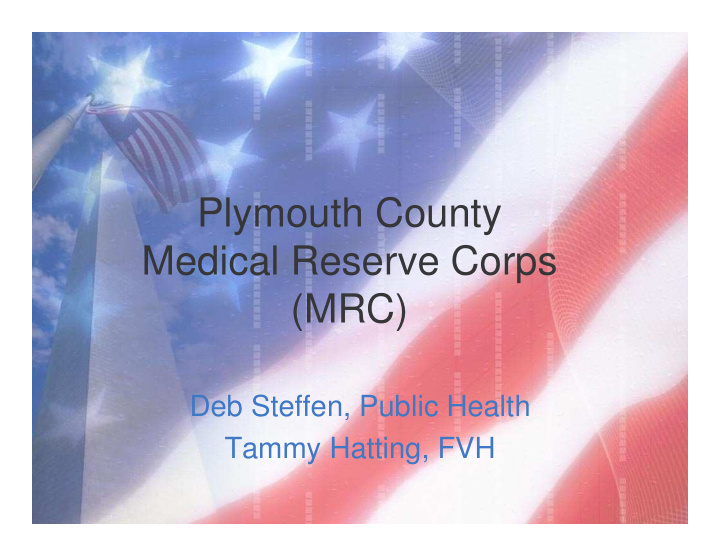 plymouth county medical reserve corps mrc