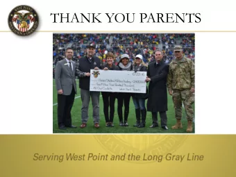 THANK YOU PARENTS  What is WPAOG?  Alumni Association and  raises funds for the  Academy  A