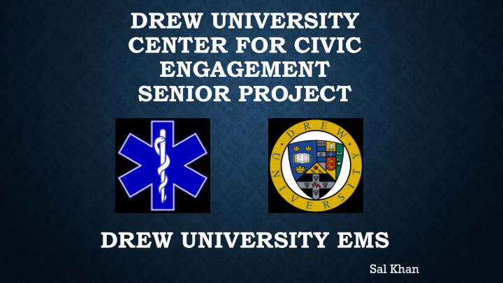 drew university center for civic engagement senior