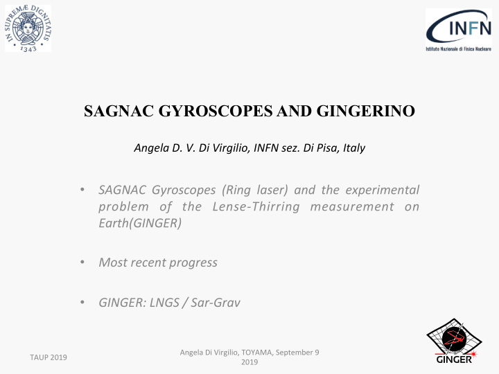 sagnac gyroscopes and gingerino