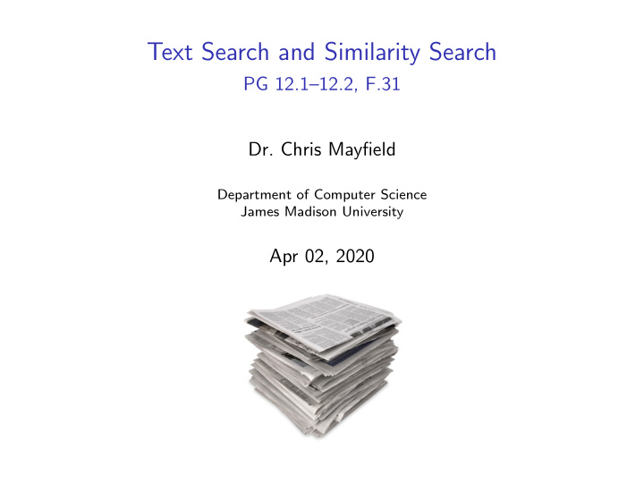 text search and similarity search