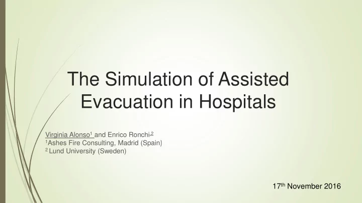 the simulation of assisted