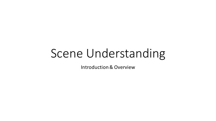 scene understanding