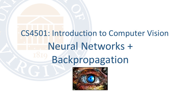 neural networks backpropagation last class