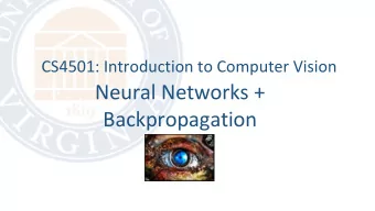 Neural Networks +  Backpropagation  Last Class  Softmax Classifier  Generalization /