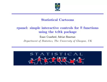 Statistical Cartoons rpanel: simple interactive controls for R functions  using the tcltk package