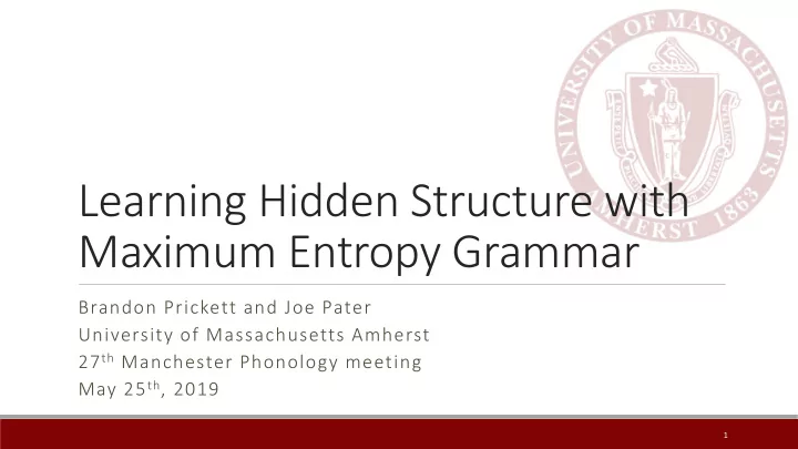 maximum entropy grammar