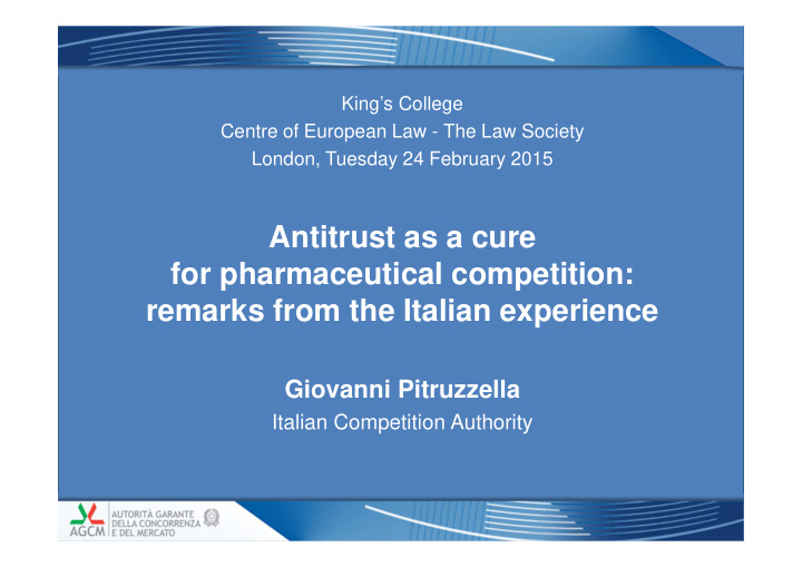 antitrust as a cure for pharmaceutical competition
