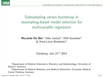 Subsampling versus bootstrap in  resampling-based model selection for  multivariable regression