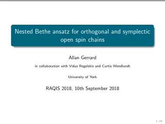 Nested Bethe ansatz for orthogonal and symplectic  open spin chains  Allan Gerrard  in