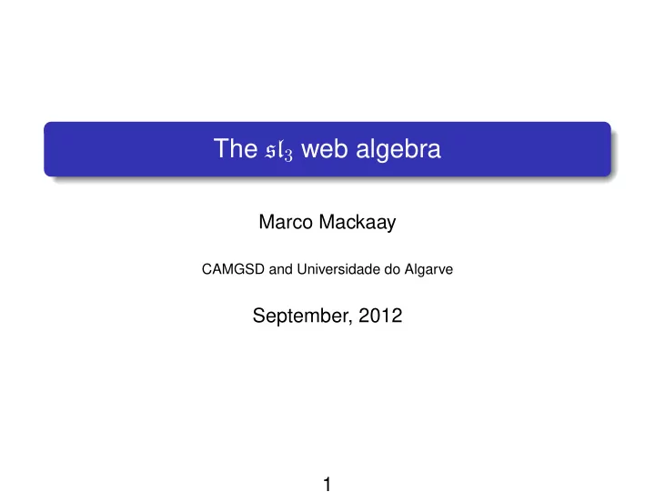 the sl 3 web algebra