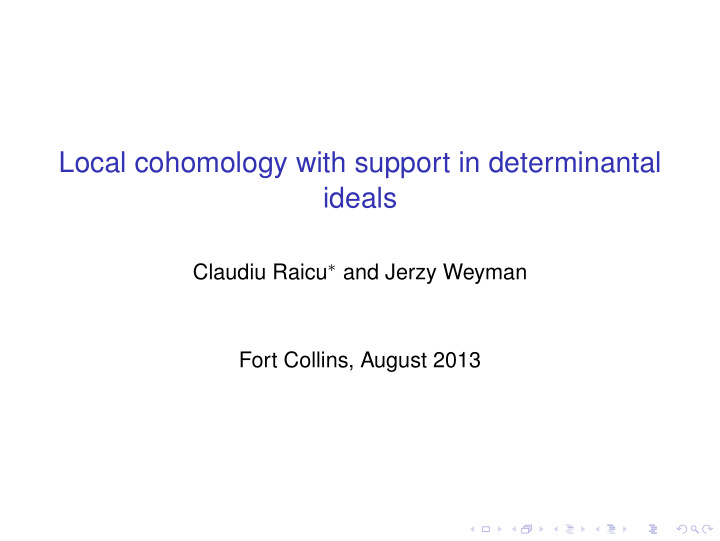 local cohomology with support in determinantal ideals
