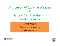 attribution of extreme weather natural gas fracking and