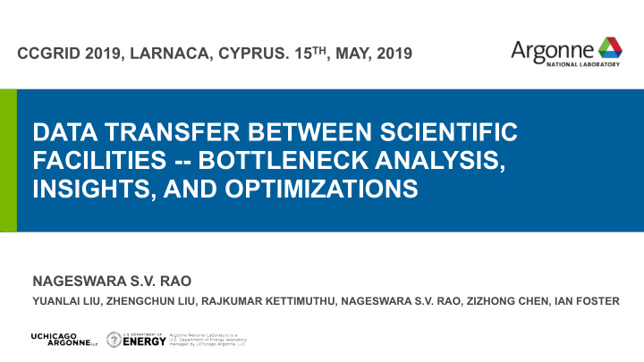 data transfer between scientific facilities bottleneck