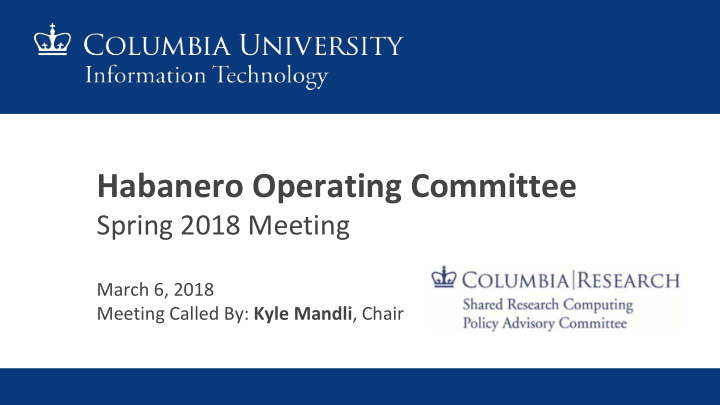 habanero operating committee