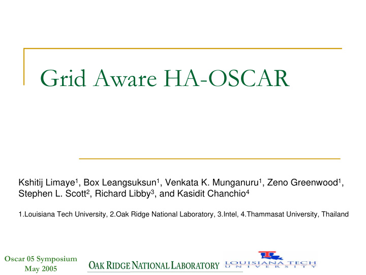 grid aware ha oscar