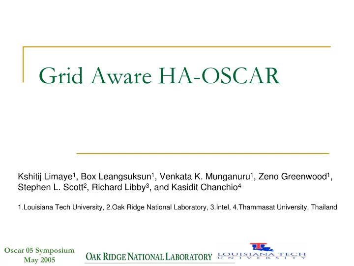 grid aware ha oscar