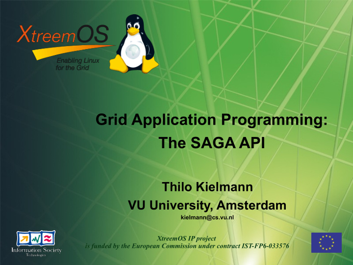 grid application programming the saga api