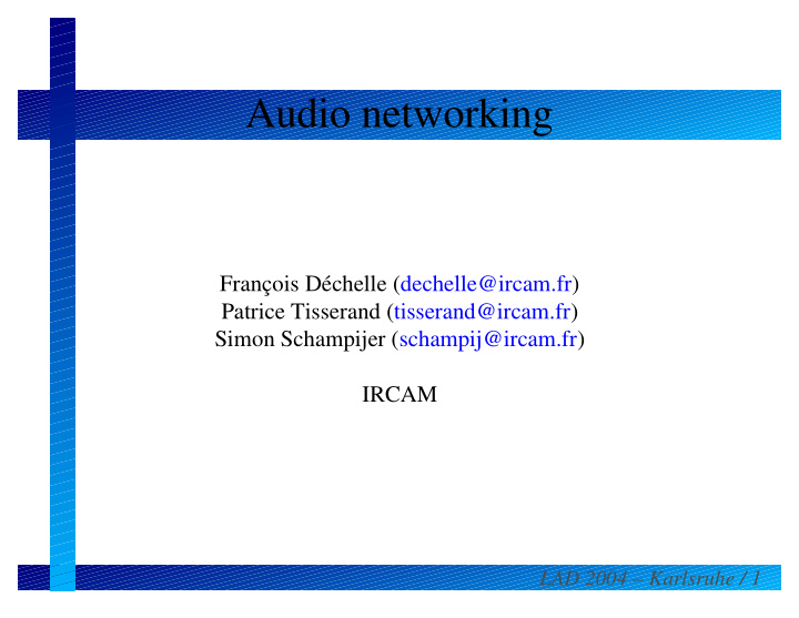 audio networking