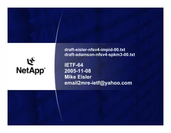 IETF-64  2005-11-08  Mike Eisler  email2mre-ietf@yahoo.com  draft-eisler-nfsv4-impid-00.txt
