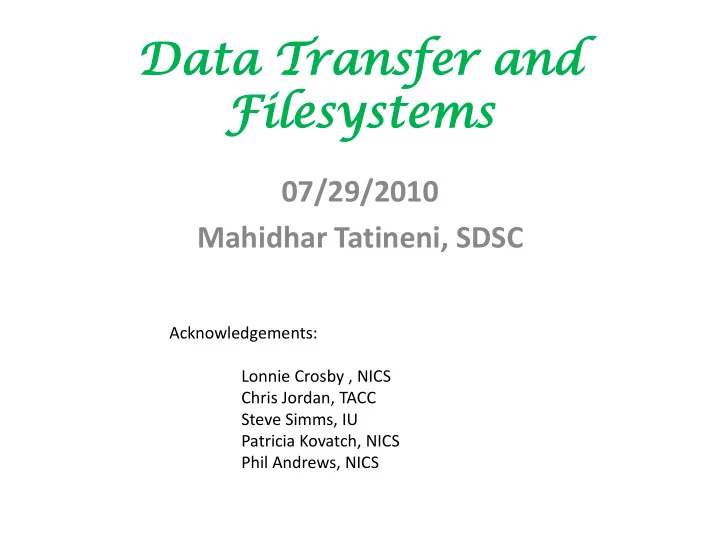 filesystems fi esystems