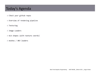 Today's  Agenda    &gt;  Check  your  github  repos    &gt;  Overview