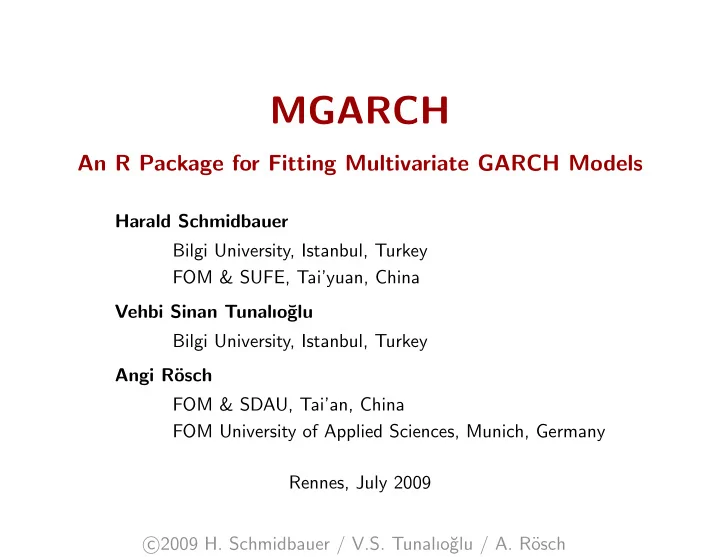mgarch