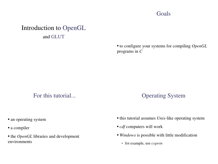 introduction to opengl