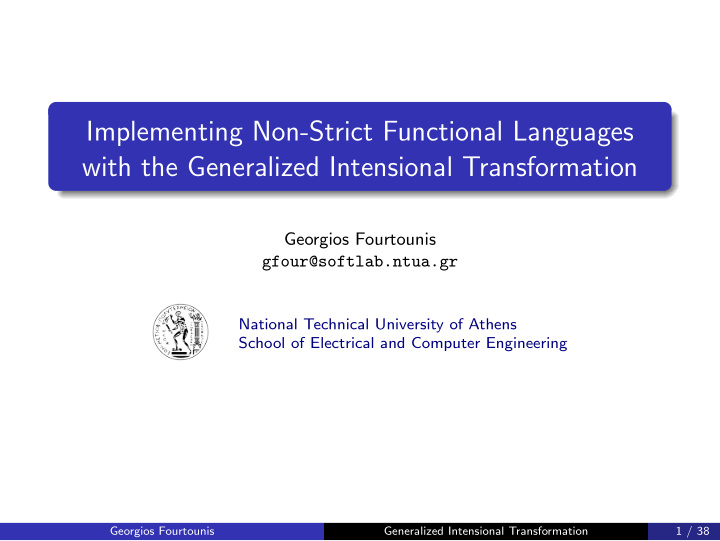 implementing non strict functional languages with the
