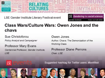 Class Wars/Culture Wars 1 st March 2012  Who makes chavs?  Sue Christoforou