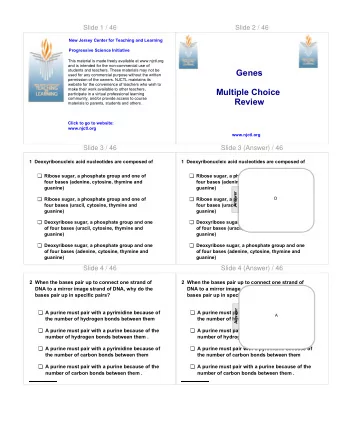 Genes  used for any commercial purpose without the written  permission of the owners. NJCTL