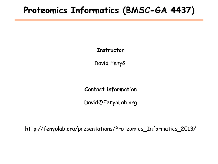 proteomics informatics bmsc ga 4437
