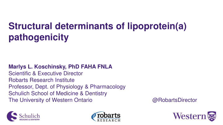 structural determinants of lipoprotein a pathogenicity
