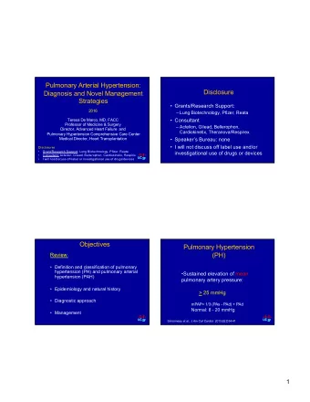 Disclosure  Diagnosis and Novel Management  Strategies   Grants/Research Support:  2016