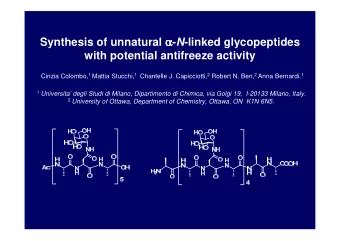 Synthesis of unnatural   - N -linked glycopeptides      with potential antifreeze activity
