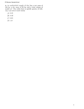 Question 1:  2  Find the Specific Gravity of  Given:   W T =318 kg   W S =204 kg   V T