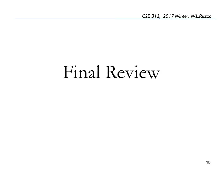 final review