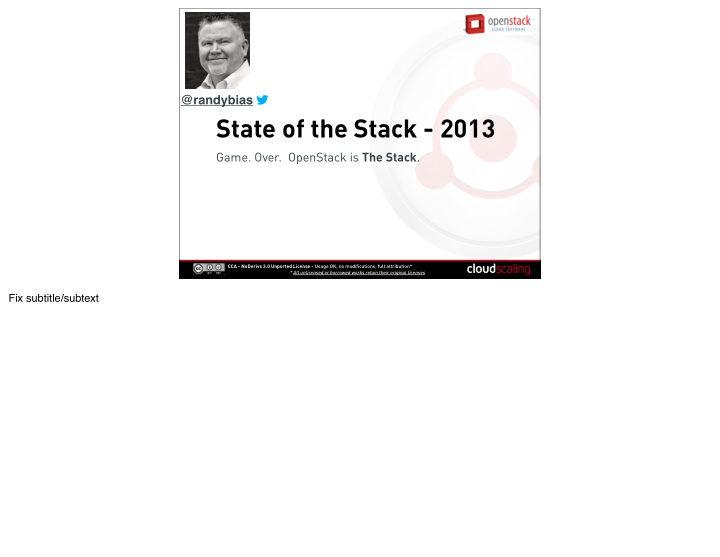 state of the stack 2013