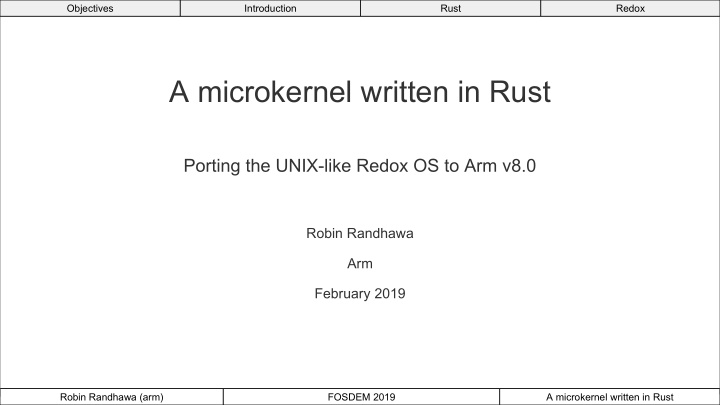 a microkernel written in rust