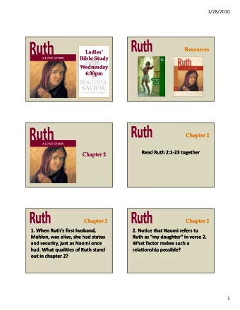 Resources  Resources  Ladies  Ladies  Bible Study  Bible Study  A LOVE STORY  Wednesday