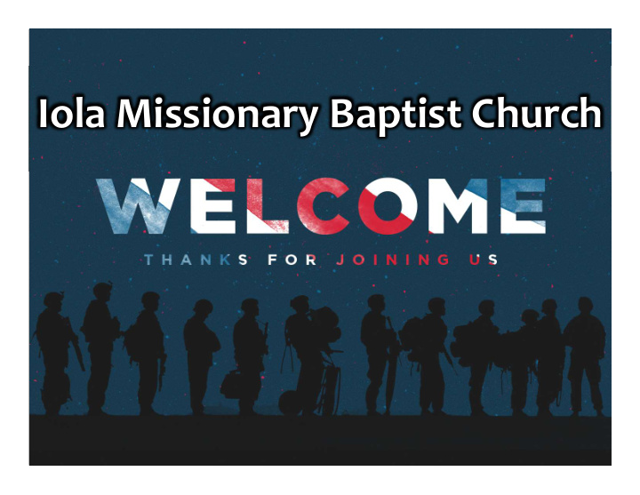 iola missionary baptist church pledge to the american flag